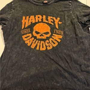 Harley Davidson Women’s Short Sleeve Gray Tee Logo Skull Florida XL? T-shirt